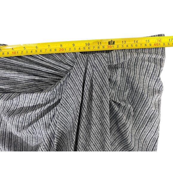 MM.LaFleur Minetta Skirt Womens XL Gray Stripe Coastal Jersey Pencil - Picture 11 of 12